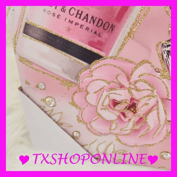 💕💕{Design District} Designer Framed Pink Bling Fashion Wall Art💟💟 New - Picture 3 of 6